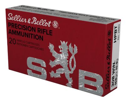 Picture of Sellier & Bellot Sb308g Rifle 308 Win 168 Gr Hollow Point Boat Tail 20 Per Box/ 25 Case 