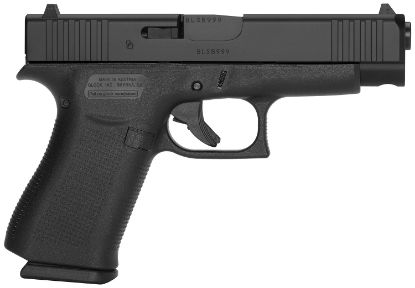 Picture of Glock Ua4850201 G48 Gen5 Slim Compact 9Mm Luger 10+1 4.17" Black Steel Barrel Black, Ndlc Serrated Slide, Black Polymer Frame W/Beavertail, Black Textured Polymer Grips, Usa Made 