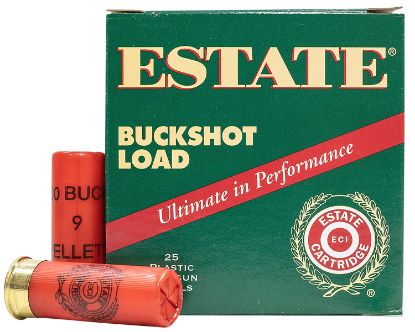 Picture of Estate Cartridge Hv12bk25 Hunting Loads Buckshot 12 Gauge 2.75" 9 Pellets 00 Buck Shot 25 Per Box/ 10 Cs 