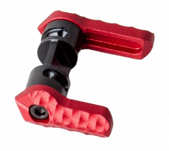 Picture of Seekins Precision 0011580012 Safety Selector 60/90 Degree Red Anodized Aluminum Ambidextrous 