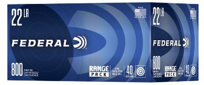 Picture of Federal 729B800 Champion Training Range Pack 22 Lr 40 Gr Lead Round Nose 800 Per Box/ 4 Case Bulk 