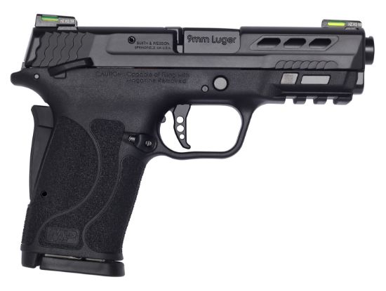 Picture of Smith & Wesson 13223 Performance Center M&P Shield Ez M2.0 9Mm Luger 3.83" 8+1 Matte Black Black Armornite Stainless Steel Ported Slide Black Polymer Grip 