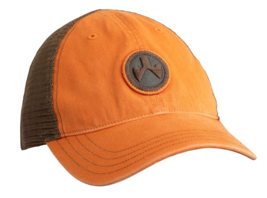 Picture of Magpul Mag1105-812 Icon Patch Trucker Hat Orange/Brown Adjustable Snapback Osfa Unstructured 