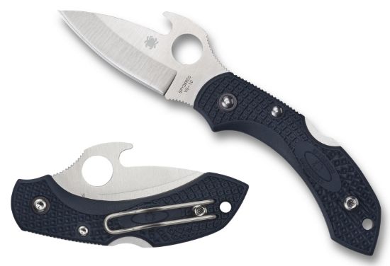 Picture of Spyderco C28pgyw2 Dragonfly 2 2.28" Folding Drop Point Plain Vg-10 Ss Blade Gray Bi-Directional Texturing Frn Handle Includes Pocket Clip 