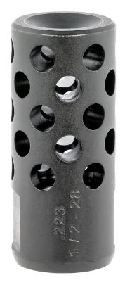 Picture of Ruger 90486 Radial Ported Muzzle Brake Ar-15 5.56 45Mm Nato Black Oxide Steel With 1/2"-28 Tpi Threads, 1.75" Oal & .75" Diameter 