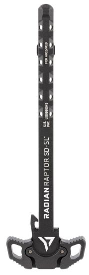 Picture of Radian Weapons R0278 Raptor Sd-Sl Ambi Charging Handle, Black, Slim Line Handles, Gas Ported Shaft, Fits Mil-Spec Ar-15/M16 Platform 