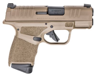 Picture of Springfield Armory Hc9319f Hellcat Micro-Compact Frame 9Mm Luger 13+1/11+1 3" Melonite Steel Barrel, Flat Dark Earth Cerakote Serrated Steel Slide, Flat Dark Earth Polymer Frame W/Picatinny Rail 