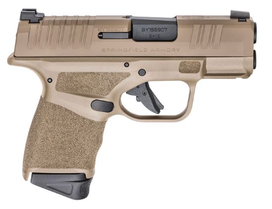 Picture of Springfield Armory Hc9319f Hellcat Micro-Compact Frame 9Mm Luger 13+1/11+1 3" Melonite Steel Barrel, Flat Dark Earth Cerakote Serrated Steel Slide, Flat Dark Earth Polymer Frame W/Picatinny Rail 