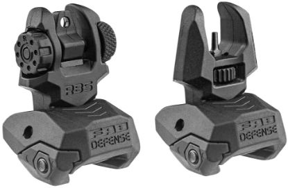 Picture of Fab Defense Fxfrbs Front/Rear Folding Back-Up Sights For Ar-15/ M16/ M4 Low Profile Dual Aperture Rear Sight Black Polymer And Metal 