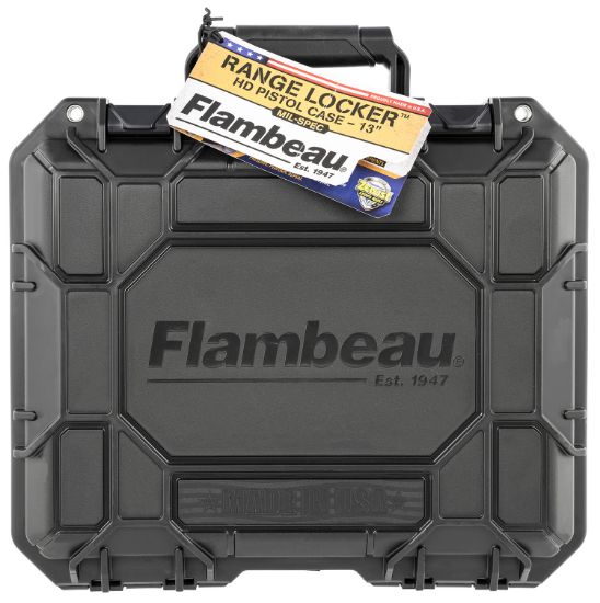 Picture of Flambeau 1312Sn Range Locker Hd Pistol Case Black Polymer Holds Full Size/Multiple Compact Handguns 