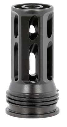 Picture of Huxwrx 1799 Qd 762 Flash Hider Black With 5/8"-24 Tpi Threads, 2.30" Oal & 1.20" Diameter For 30 Cal Ar-Platform 