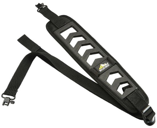 Picture of Butler Creek 190030 Featherlight Rifle Sling Black Foam 22"-36" Oal 3" Wide Adjustable Design 2 Cartridge Loops & Swivels 