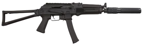 Picture of Kalashnikov Usa Kr9s Kr-9 9Mm Luger 30+1 16.25" Threaded Barrel, Faux Suppressor, Black Metal Finish, Black Side Folding Stock, Polymer Grip Right Hand 