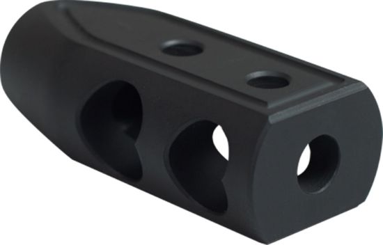 Picture of Timber Creek Outdoors 9Mmhbblc Heart Breaker Muzzle Brake Black Cerakote With 1/2"-28 Tpi Threads For 9Mm Ar-Platform 