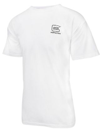 Picture of Glock Aa75106 Carry With Confidence White Cotton Short Sleeve Small 