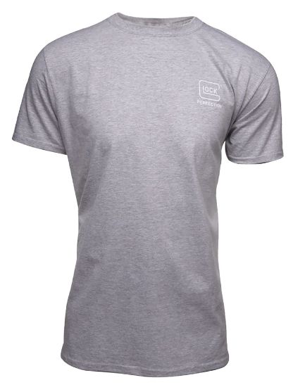 Picture of Glock Aa75117 Pursuit Of Perfection Heather Gray Cotton/Polyester Short Sleeve Small 