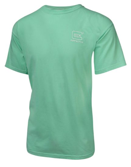 Picture of Glock Aa75137 Crossover Turquoise Cotton Short Sleeve Small 