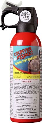 Picture of Counter Assault 15067034 Bear Spray Capsaicin Range 32 Ft-7 Seconds 10.20 Oz 