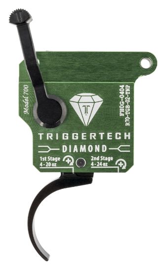 Picture of Triggertech R70tgb02tnp Diamond Two-Stage Pro Curved Trigger With 0.50-2.80 Lbs Draw Weight & Green W/Black Parts Finish For Remington 700 Right 