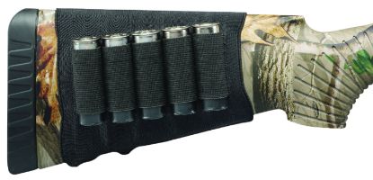 Picture of Hunters Specialties 00685 Buttstock Shell Holder Shotgun Holds 5 Rounds Black Elastic 