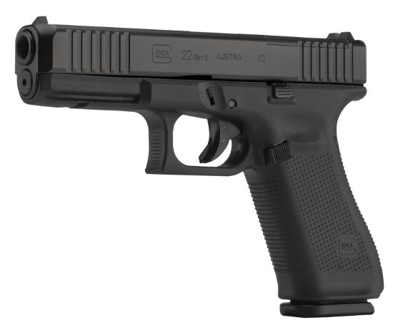 Picture of Glock Pa225s201mos G22 Gen5 Mos 40 S&W 4.49" Glock Marksman Barrel 10+1, Black Frame & Mos Ndlc Slide, Modular Backstrap, Ambidextrous Slide Stop, Safe Action Trigger, Optics Ready 