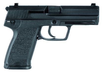 Picture of Hk 81000332 Usp V1 9Mm Luger 10+1 3.58" Black, Polygonal Rifled Barrel, Black Serrated Slide, Black Polymer Frame W/Serrated Trigger Guard Black Polymer Grips Right Hand 