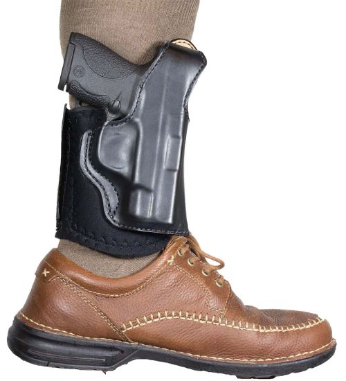 Picture of Desantis Gunhide 014Pc02z0 Die Hard Rig Ankle Black Leather Fits Taurus 85 Fits S&W 36 Fits S&W 60 Fits 2-2.25" Barrel Right Hand 