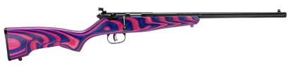 Picture of Savage Arms 13797 Rascal 22 Lr Caliber With 1Rd Capacity, 16.12" Barrel, Matte Blued Metal Finish & Boyd's Minimalist Pink/Purple Hybrid Laminate Stock Right Hand (Youth) 
