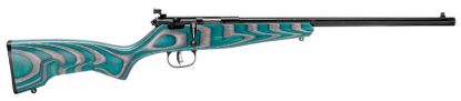 Picture of Savage Arms 13802 Rascal 22 Lr Caliber With 1Rd Capacity, 16.12" Barrel, Matte Blued Metal Finish & Boyd's Minimalist Gray/Teal Hybrid Stock Right Hand (Youth) 