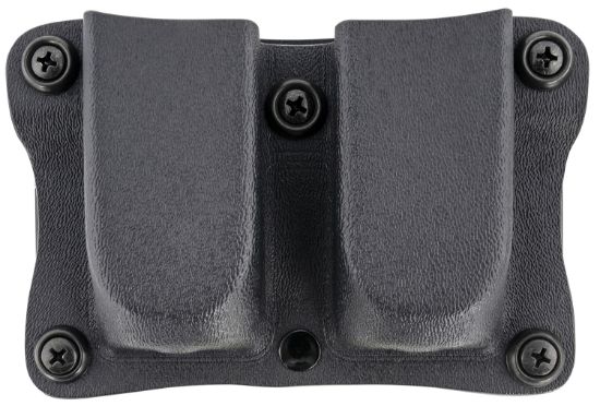 Picture of Desantis Gunhide A87kjjjz0 Quantico Double Mag Pouch Owb Black Kydex, Belt Clip Fits Belts Up To 1.50" Wide, Compatible W/Glock 17 Or 19 Magazines, Ambidextrous 