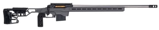 Picture of Savage Arms 57561 110 Elite Precision 300 Prc 30" 5+1 Matte Black/ Gray Cerakote/Black Polymer/Optic Ready *Self Timing Taper Aligned Muzzlebrake (Short Action Calibers Only) 