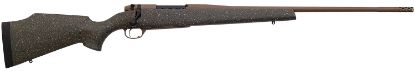 Picture of Weatherby Mwl05n65cmr4b Mark V Weathermark Ltd 6.5 Creedmoor 4+1 22" Burnt Bronze Cerakote Spiral, Fluted Steel Barrel, Black W/Grey & Brown Accents Monte Carlo Stock 