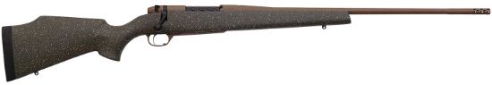 Picture of Weatherby Mwl05n65rwr6b Mark V Weathermark Ltd 6.5 Wthby Rpm 4+1 24" Burnt Bronze Cerakote Spiral, Fluted Steel Barrel, Black W/Grey & Brown Accents Monte Carlo Stock 