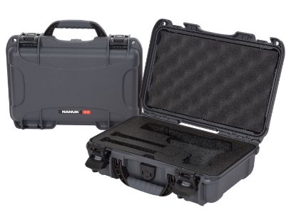 Picture of Nanuk 909Clasg7 909 Classic Gun Case Waterproof Graphite Resin W/ Closed-Cell Foam Padding 11.44" L X 7" W X 3.68" H Interior Dimensions 