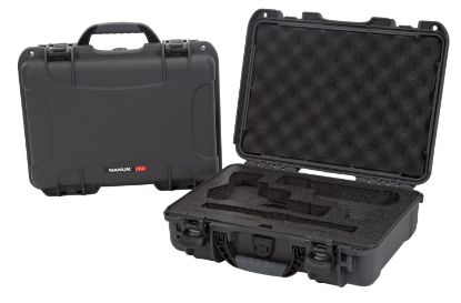 Picture of Nanuk 910Clasg7 910 Classic 2 Up Pistol Case Graphite Polymer W/ Latches & Closed-Cell Foam Padding 13.20" L X 9.20" W X 4.10" H Interior Dimensions 