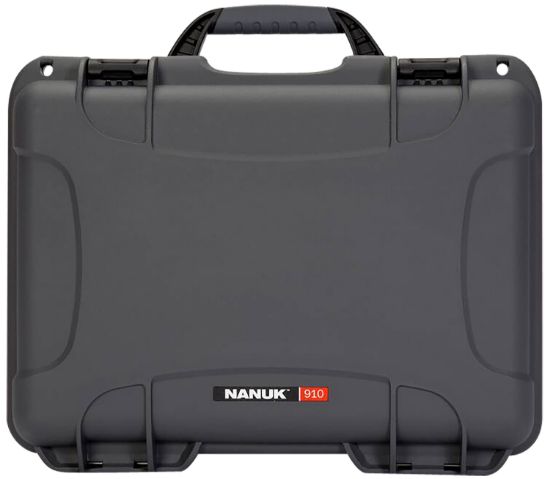 Picture of Nanuk 910Glock7 910 Glock Compatible 2 Up Pistol Case Graphite Resin W/ Closed-Cell Foam Padding 13.20" L X 9.20" W X 4.10" H Interior Dimensions 