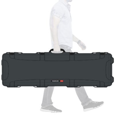 Picture of Nanuk 9951007 995 Waterproof Graphite Resin With Foam Padding & Lockable Latches For Rifles 52" L X 14.50" W X 6" H Interior Dimensions 