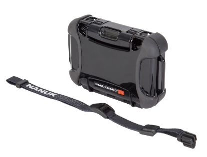 Picture of Nanuk 310-0001 Nano 310 Water-Resistant Black Polycarbonate Material With Powerclaw Latches 5.20" L X 3" W X 1.10" H Interior Dimensions Includes Carry Strap 