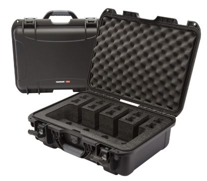 Picture of Nanuk 9254Up1 925 4 Up Pistol Case Waterproof Black Resin W/ Closed-Cell Foam Padding 17" L X 11.80" W X 6.40" H Interior Dimensions 