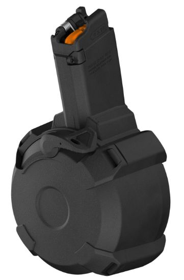 Picture of Magpul Mag1035-Blk Pmag 50Rd Drum 9Mm Luger Fits Cz Scorpion Evo 3 S1 Black Polymer 