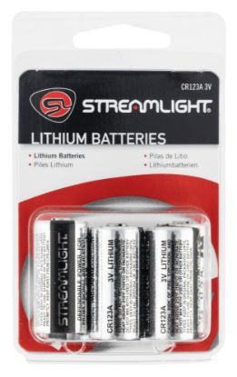 Picture of Streamlight 85180 Cr123a Lithium Batteries Silver/Black 3 Volts (6) Single Pack 
