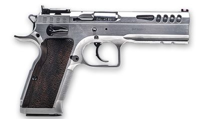 Picture of Tanfoglio Ifg Tfstockm9 Defiant Stock Master 9Mm Luger 17+1 4.75" Hard Chrome Steel/ Wood Grip 