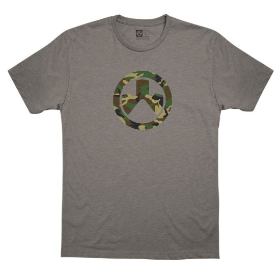 Picture of Magpul Mag1225-039-S Icon Logo Cvc Stone Gray Cotton/Polyester Short Sleeve Small 