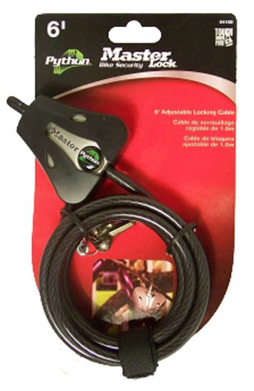 Picture of Covert Scouting Cameras 2168 Master Lock Python Security Cable Fits Covert Bear/Security Safes 6' Long Black 