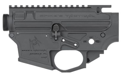 Picture of Spikes Tactical Stsb920 Upper/Lower Set Ar-15 9Mm Compatible W/Glock Mags, Black Hardcoat Anodized 