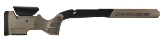 Picture of Woox Shgns00204 Exactus Precision Stock Flat Dark Earth Wood Aluminum Chassis Fits Remington 700 Bdl Short Action 31" Oal Right Hand 