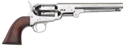 Picture of Pietta Pf51os36712 1851 Navy "Old Silver" 36 Cal 7.50" 6Rd Old Silver Frame, & Octagon Barrel, Walnut Grip 