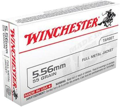 Picture of Winchester Ammo Wm193k Usa M193 5.56X45mm Nato 55 Gr Full Metal Jacket Lead Core 20 Per Box/ 50 Case 