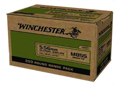 Picture of Winchester Ammo Wm855200 Usa M855 Green Tip 5.56X45mm Nato 62 Gr Full Metal Jacket 200 Per Box/ 4 Case 