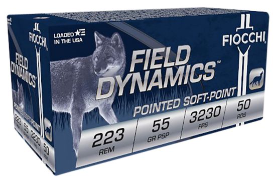 Picture of Fiocchi 223B50 Field Dynamics 223 Rem 55 Gr Pointed Soft Point 50 Per Box/ 10 Case 